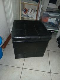 pouf contenitore nero