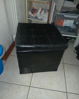 pouf contenitore nero