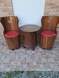 sedie a botte con tavolno