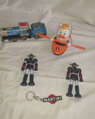 vari giochi vintage, Goldrake, Duracell ecc