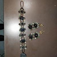 parure gioielli artigianali nero/verde