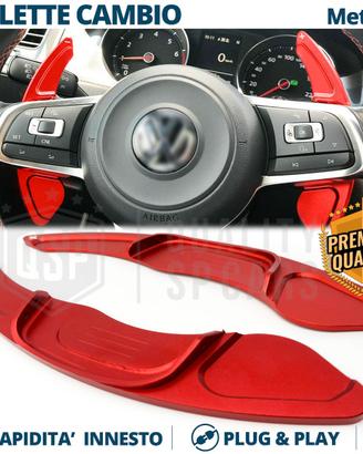 PALETTE Cambio Volante per VOLKSWAGEN Paddle Rosse