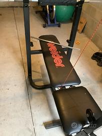 Panca piana + 120 kg ghisa