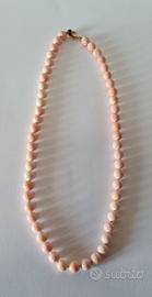 collana perle corallo rosa madrepora 65 cm