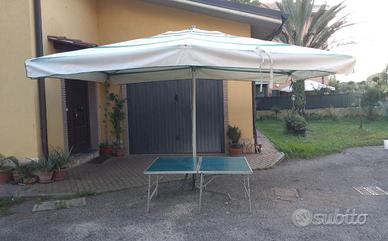 2 Ombrelloni 3x4 da mercato o giardino come nuovi