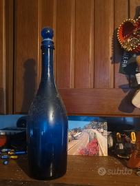 VETRO BLU BOTTIGLIA GRANDE