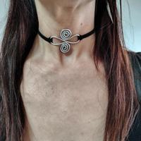 Collana choker con ciondolo fatto a mano /y2k