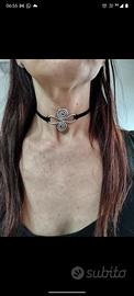 Collana choker con ciondolo fatto a mano /y2k