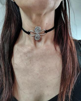 Collana choker con ciondolo fatto a mano /y2k
