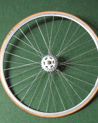 Ruota 28 posteriore completa bicicletta da corsa