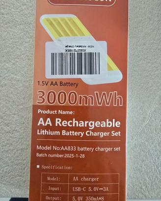 Batterie AA con Caricatore