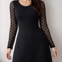 🖤 Vestito nero a pois | S/M