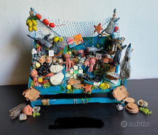 Banco pescivendolo per presepe 