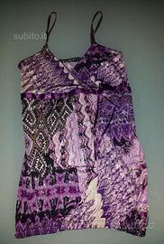 Top viola Nexos spalline regolabili S nuovo