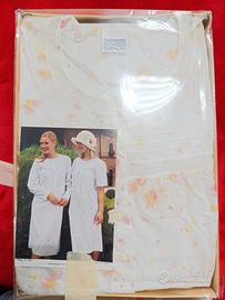 camicia da notte calibrata ricamata 100% cotone 