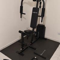 PALESTRA MULTIFUNZIONE 65 KG + ACCESSORI + TAPPETO