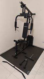 PALESTRA MULTIFUNZIONE 65 KG + ACCESSORI + TAPPETO