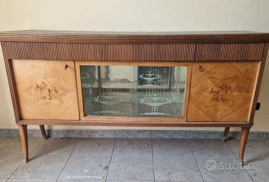 Credenza bassa - Mobile bar - anni '50 in ciliegio