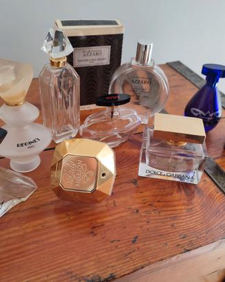 9 Bottiglie profumo vuote