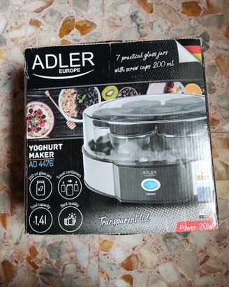 Yogurtiera Adler AD 4476 Con 7 Vasetti in Vetro 