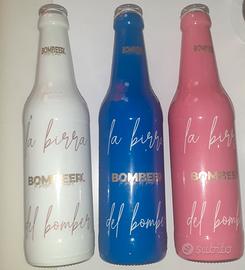 Tris Collezione di Bottiglie vuote Birra colorate