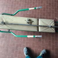 Panca, sacco e bilanciere con pesi