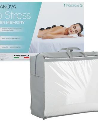 Topper 1 piazza e mezza in memory No Stress - 4 cm