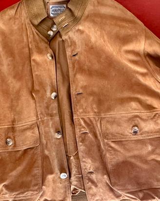 Giubbotto Bomber Camoscio Vera Pelle Vintage - 52