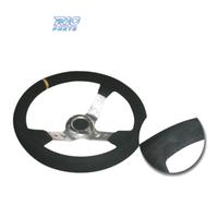 STERZO RIVESTITO IN PELLE SCAMOSCIATA NERA CON BRA