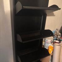 Scarpiera in alluminio nera