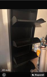 Scarpiera in alluminio nera