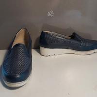 Mocassini donna similpelle  blu  misura 37