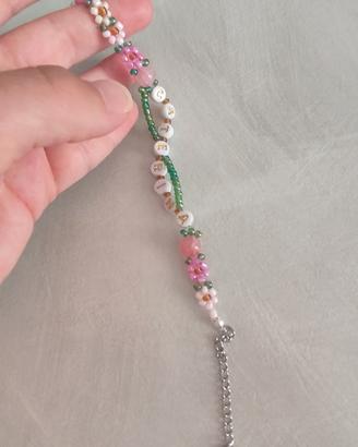 Bracciale con perline e nome 