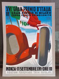 Riproduzione dipinta di manifesto vintage