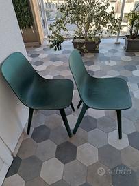 Coppia di sedie verde scuro modello Odger ikea