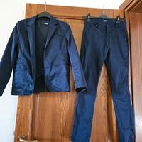 Completo bambino blu tre pezzi 