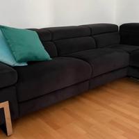 Divano angolare nero