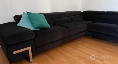 Divano angolare nero