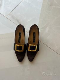 Scarpa in camoscio marrone Sergio rossi