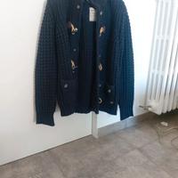 Cappotto esclusivo Gaudì Jeans blu scuro in maglia