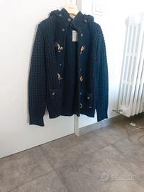 Cappotto esclusivo Gaudì Jeans blu scuro in maglia