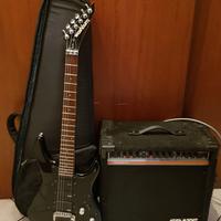 chitarra elettrica Washburn con amplificatore