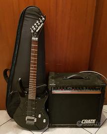 chitarra elettrica Washburn con amplificatore