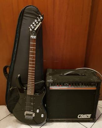 chitarra elettrica Washburn con amplificatore