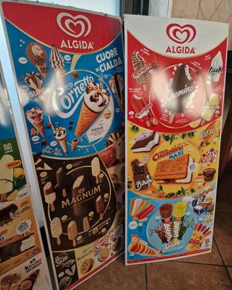 Cartelli gelati Algida 