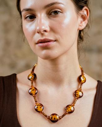 collana artigianale in vetro lavorato a mano 