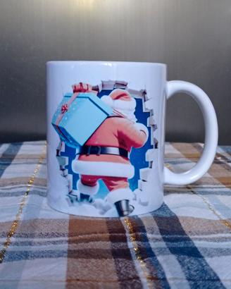 Tazza di Natale con Babbo Natale in 3D e scatola