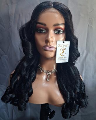 Parrucca naturale con Top lace closure