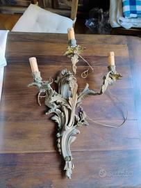 Applique antica in bronzo dorato