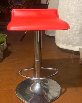 Coppia di sgabelli rossi